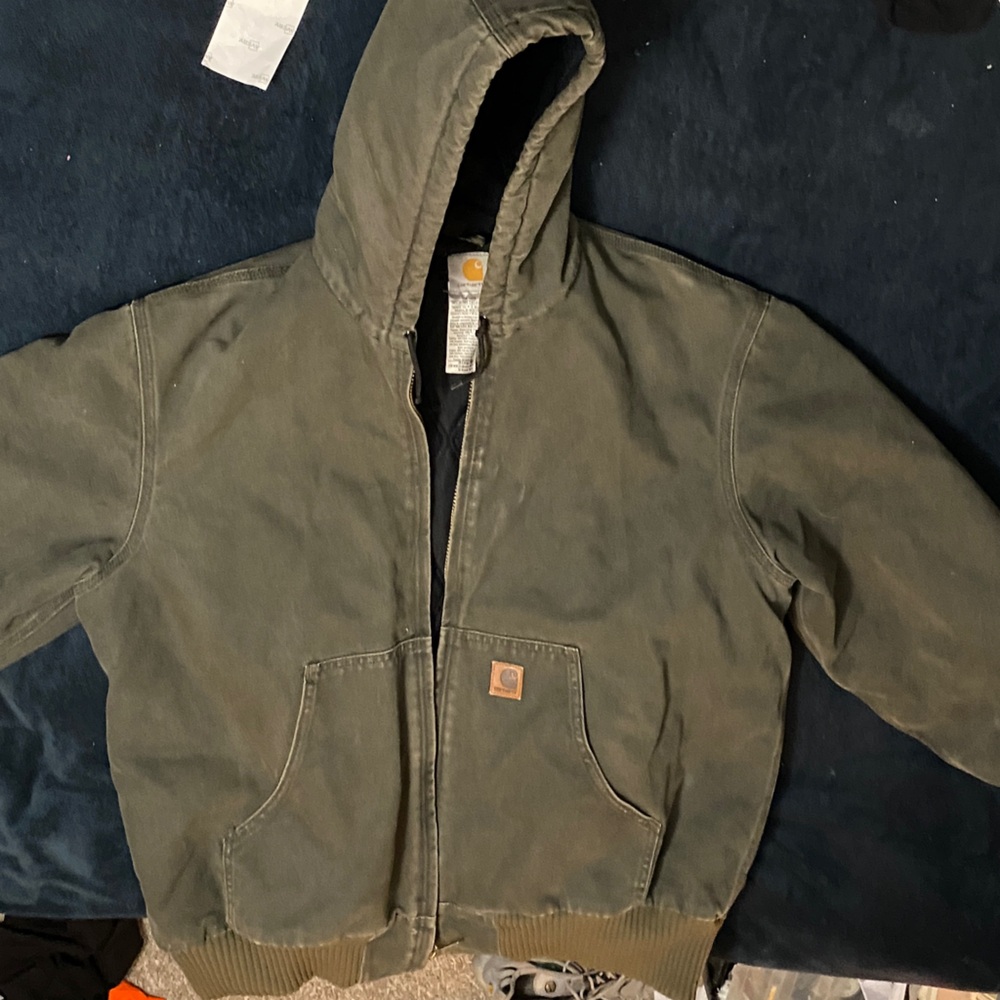 Carhartt Army Green Hooded Field Jacket